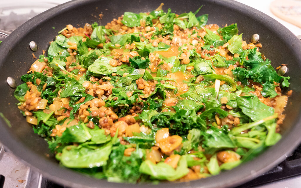 curry lentils ready to eat